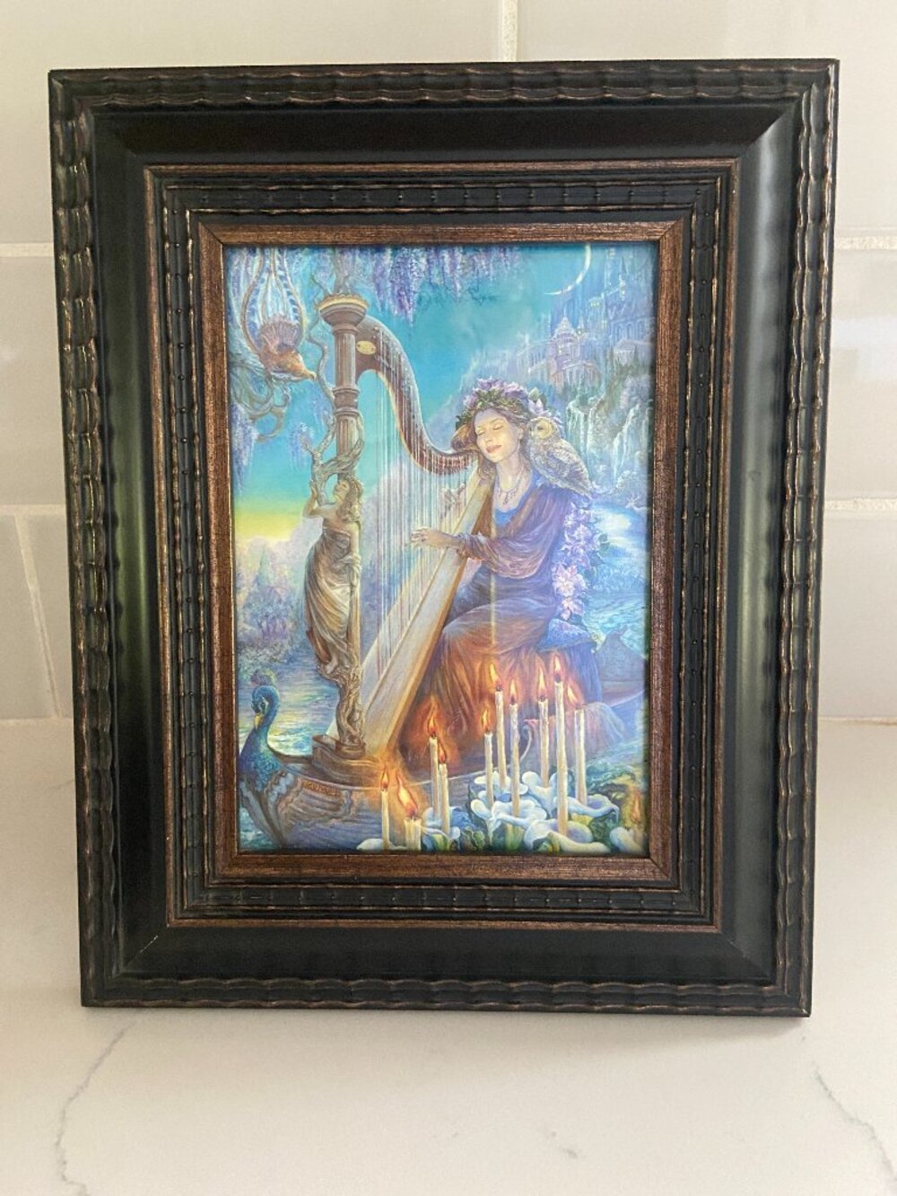Decorative Wood Picture Frame 5x7 Distressed Bronze Black Tabletop Wall Frame
